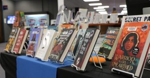 Indigenous book display in the BCIT Library