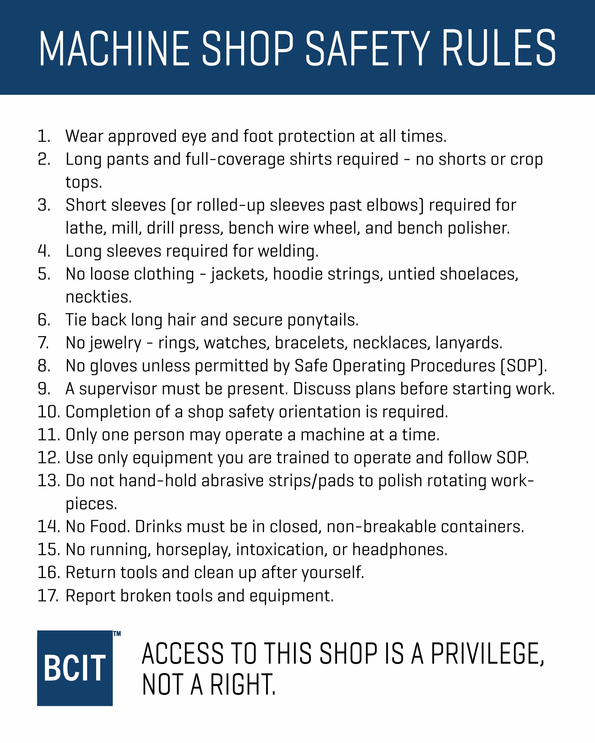 Shop Rules