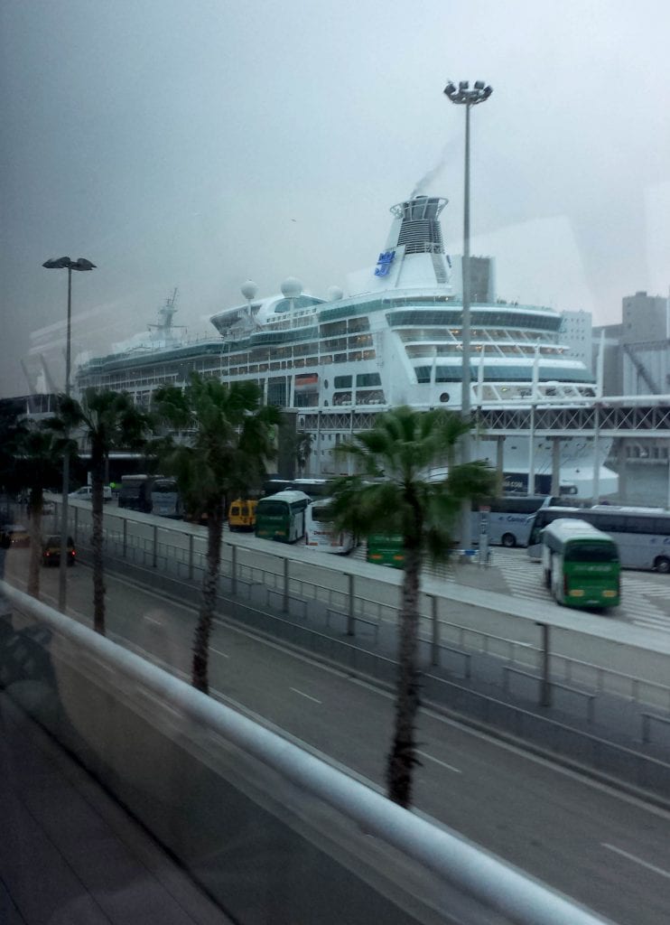 Vision of the Seas docked in Barcelona