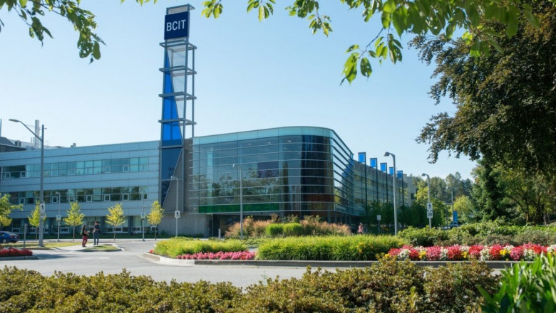 BCIT Burnaby campus in spring.