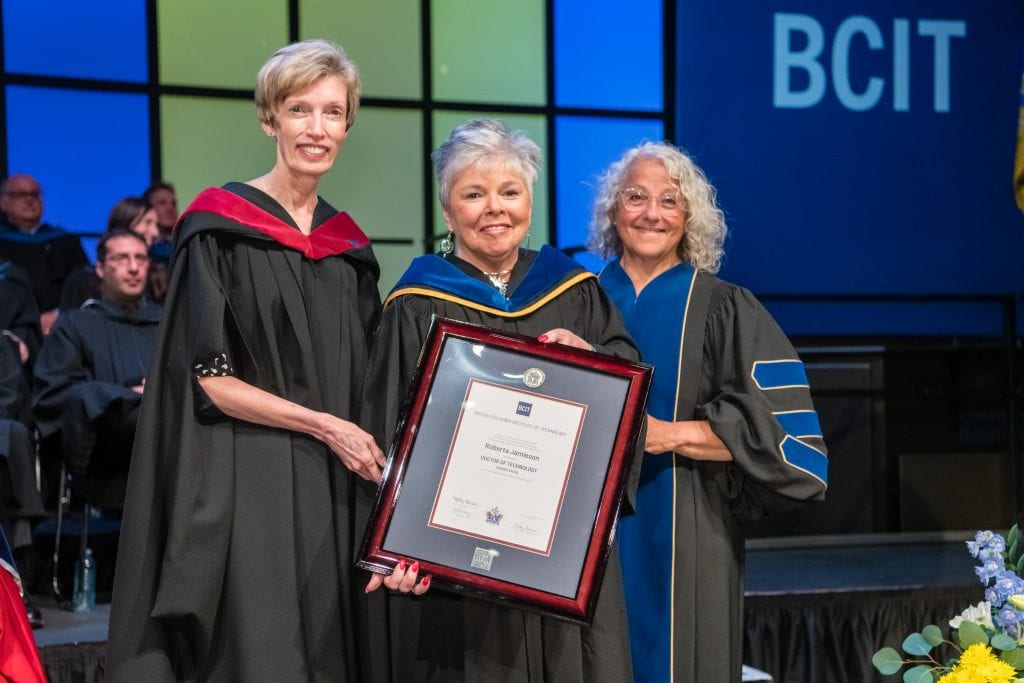 BCIT-Kathy Kinloch, Dr Roberta Jamieson, Judy Shandler