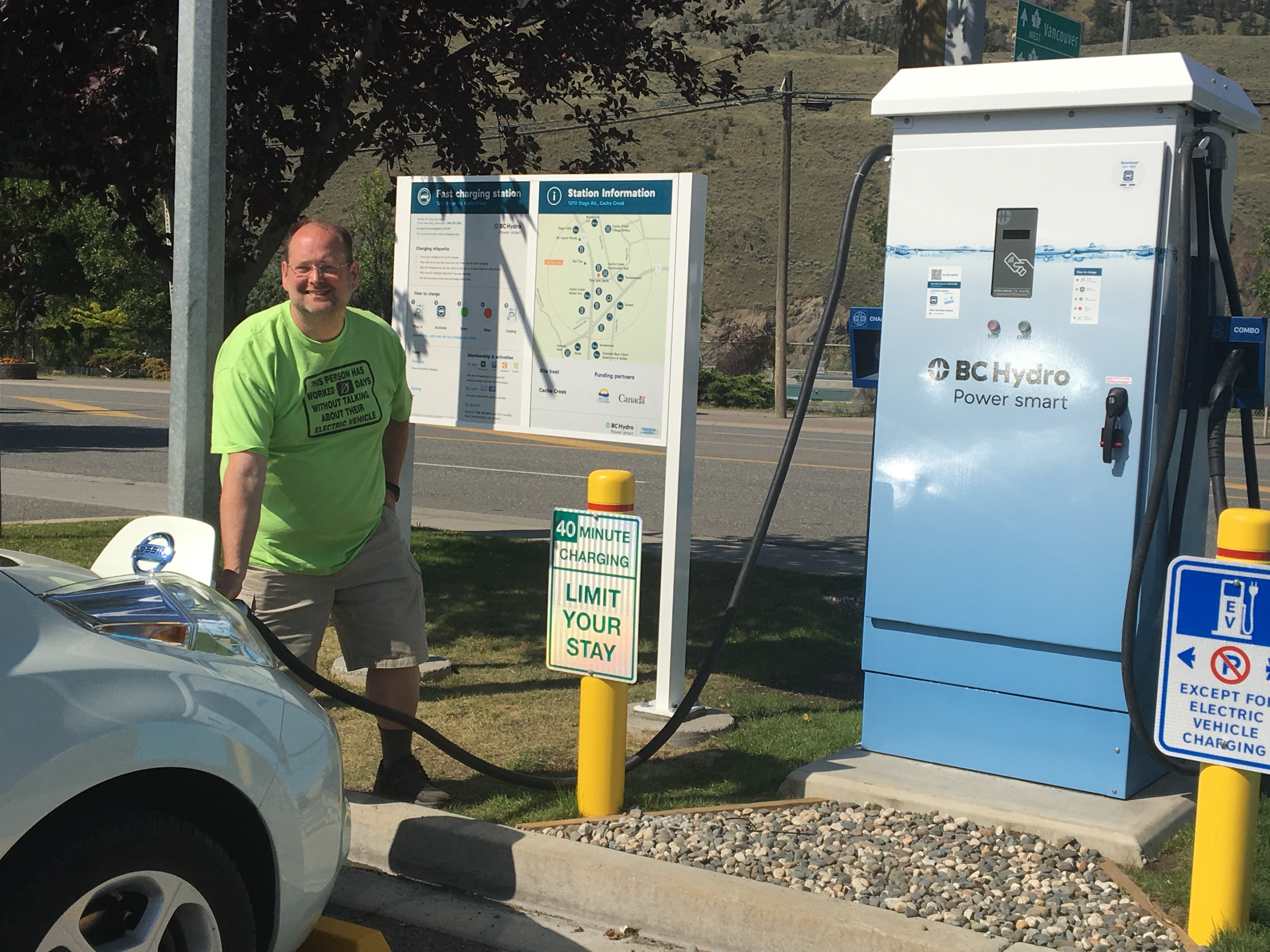 EV fast-charging station in Cache Creek