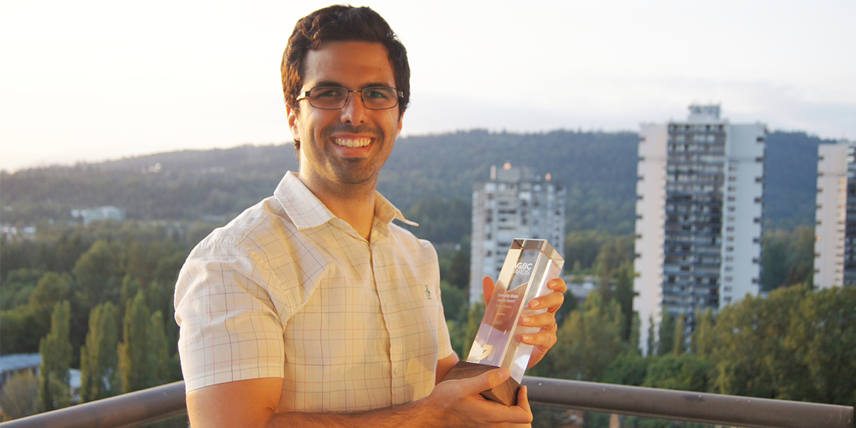 CEO of Properate Arman Mottaghi holds award for Emerging Green Leader in Green Buildings