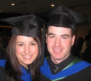 Luke and Amanda Mynott at their BCIT Broadcast and Online Journalism graduation 