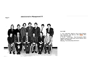 BCIT Alumni class photo from 1972 