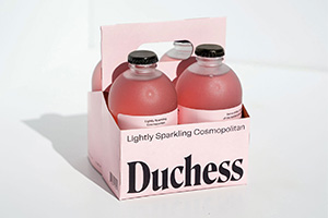 Duchess four pack of pink bottled cocktails