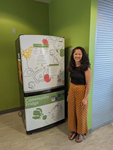 Hong at the BCITSA Community Fridge on campus.