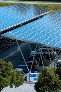 Solar photovoltaic parking canopy at the BCIT campus