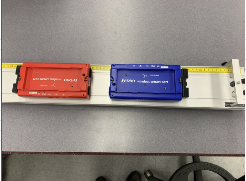 Two Smart Cart Collision on level Track