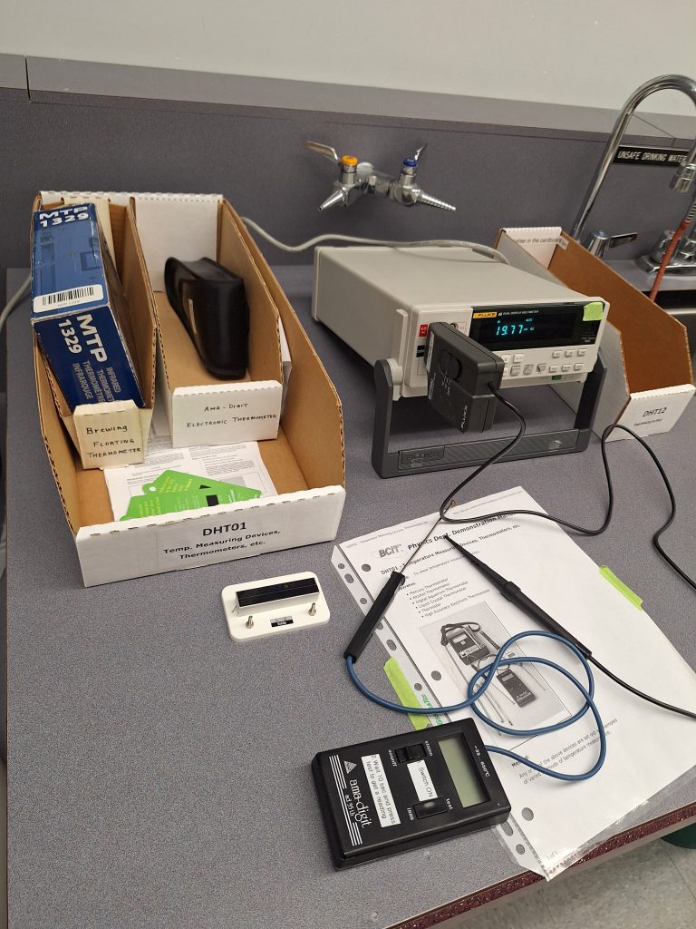 Various temperature measuring devices